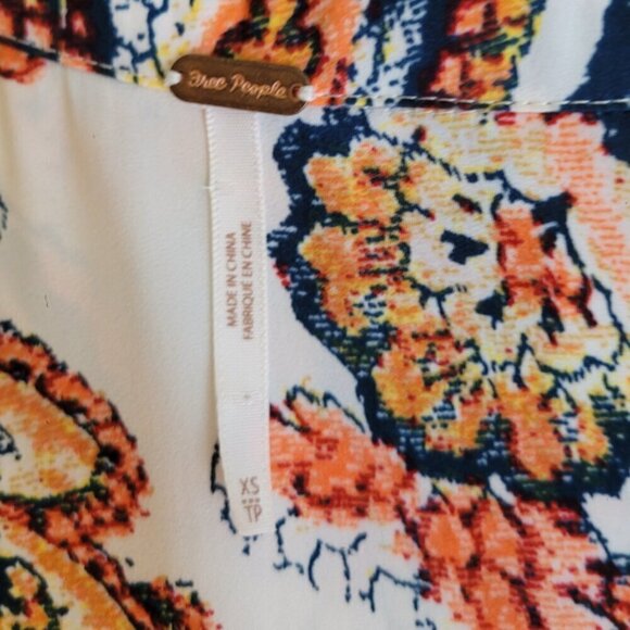 Free People Paisley Boho Mini Dress XS - Picture 5 of 10
